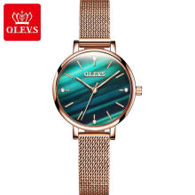 OLEVS Lady Fashion Dress Chronographe Montre-Bracelet OEM Votre Propre Logo Montre Mesh/Cuir Bande Montres À Quartz